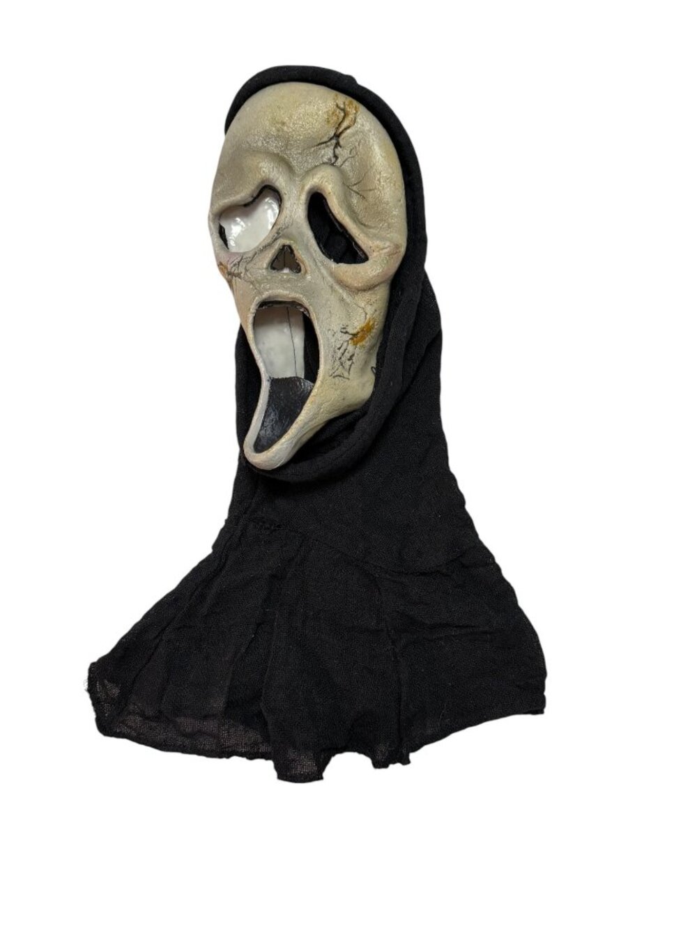 2011 Screaming Skull Halloween Mask Black Hood Grim Reaper Horror Costume 44 Inc
